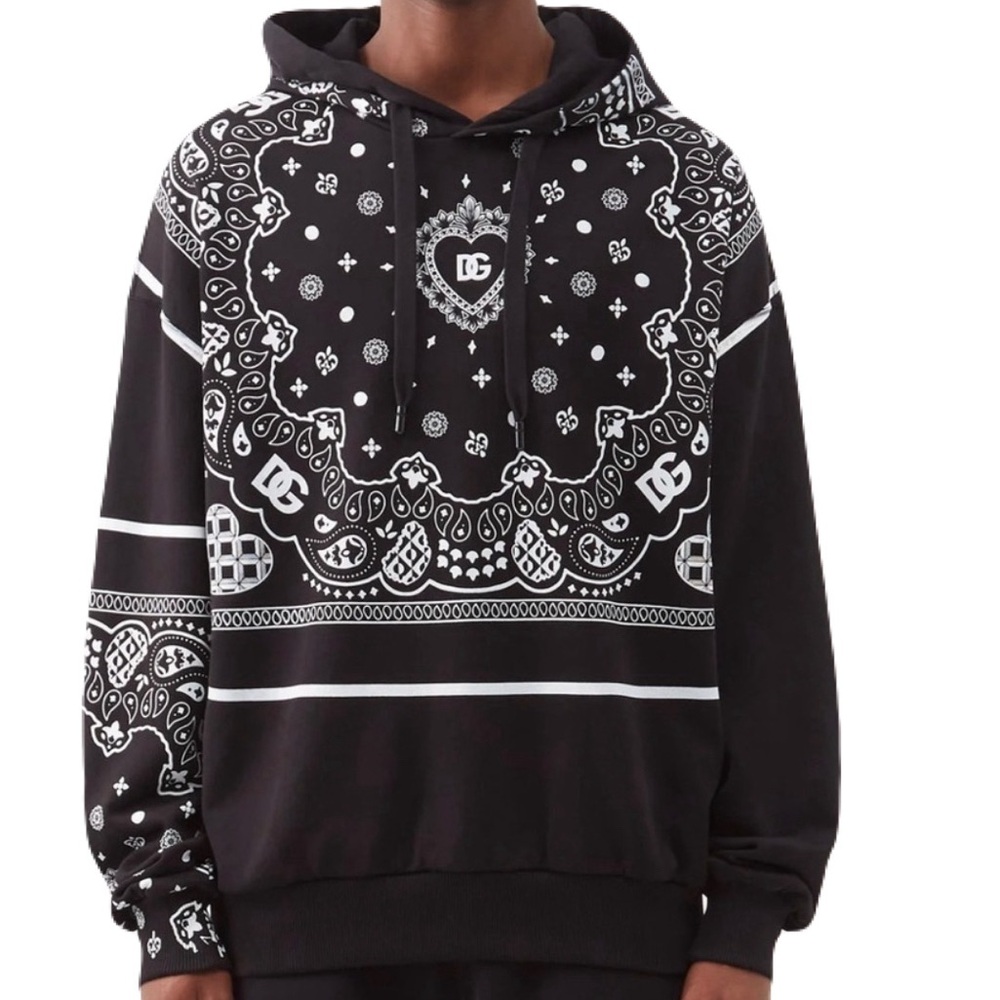 DOLCE & GABBANA Logo-Print bandanna Hoodie
